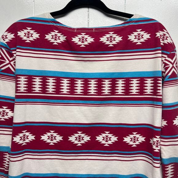 Truly Madly Deeply Aztec Print Bohemian Long Sleeve Women's Sweater/Top Size XS - Picture 2 of 8
